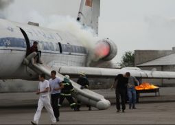В аэропорту Сыктыквара был успешно потушен самолет ТУ-134