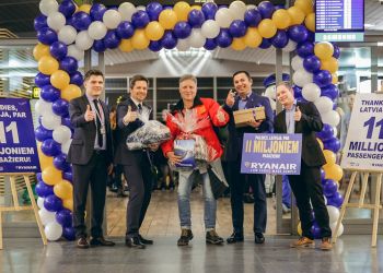 В рижском аэропорту обслужили 11-миллионного пассажира Ryanair