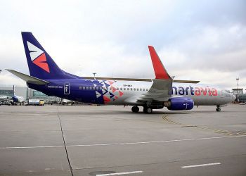 Smartavia представила первый самолет в новой ливрее